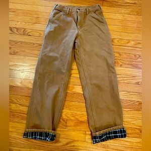 Carhartt pants, flannel-lined 32x32 excellent condition